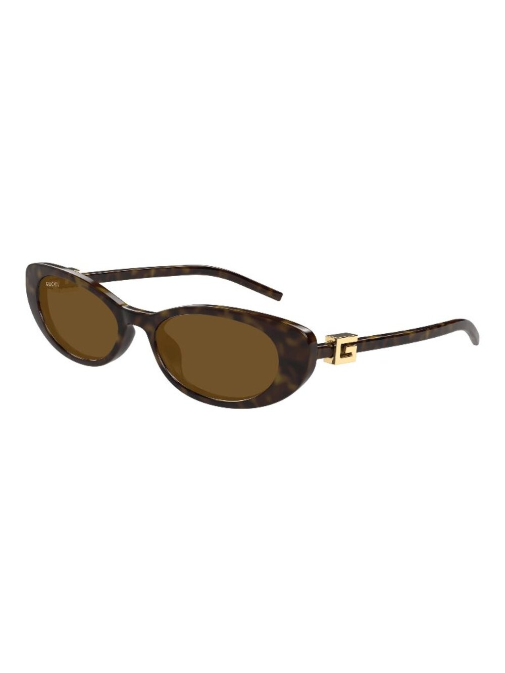 New Gucci Women's Sunglasses Havana Square Brown Lens Injected Frame GG1680S 004